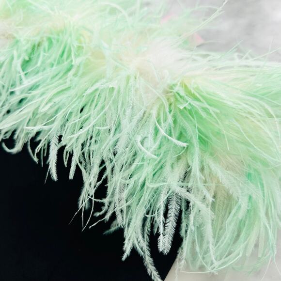 Self-Portrait Black Feather & Crystal Mini Dress NEW Size 2 Cocktail Party Prom - Picture 4 of 9